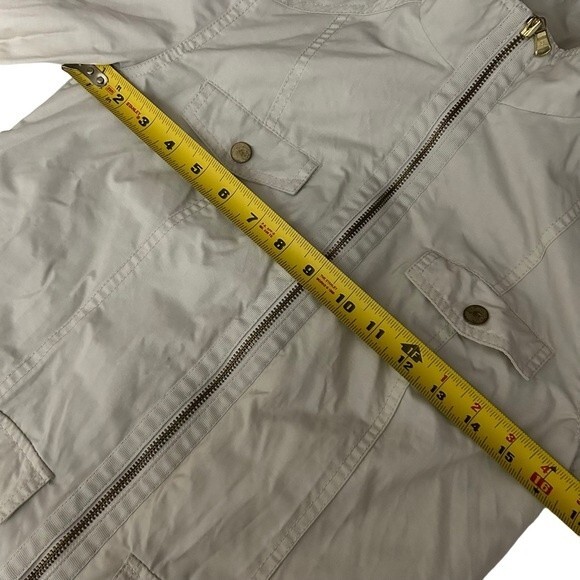 Womens Tommy Hilfiger Windbreaker Tan Beige Jacket Coat Small Lightweight Lined - Picture 6 of 14